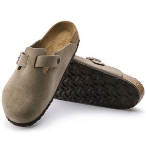 Birkenstock Boston Softbed Suede Clogs